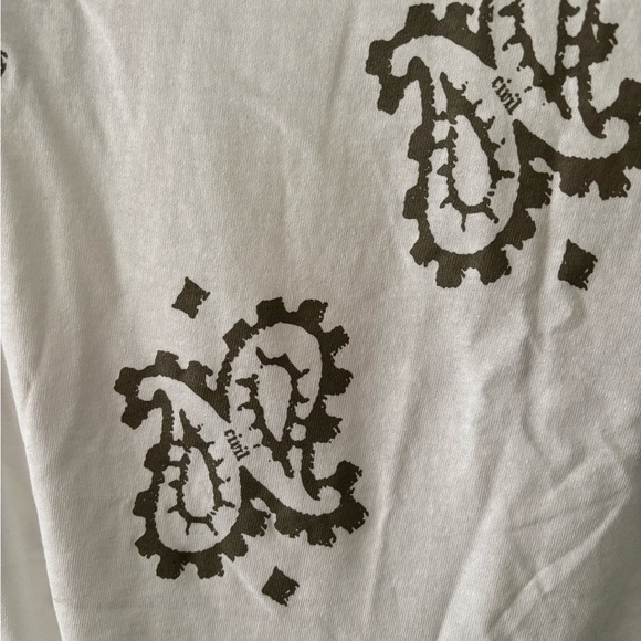 Civil Regime Men’s White T-Shirt with Paisley Print Size Medium BNWT - Picture 4 of 12